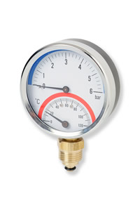 (004) 80mm Combined Pressure / Temperature Gauge